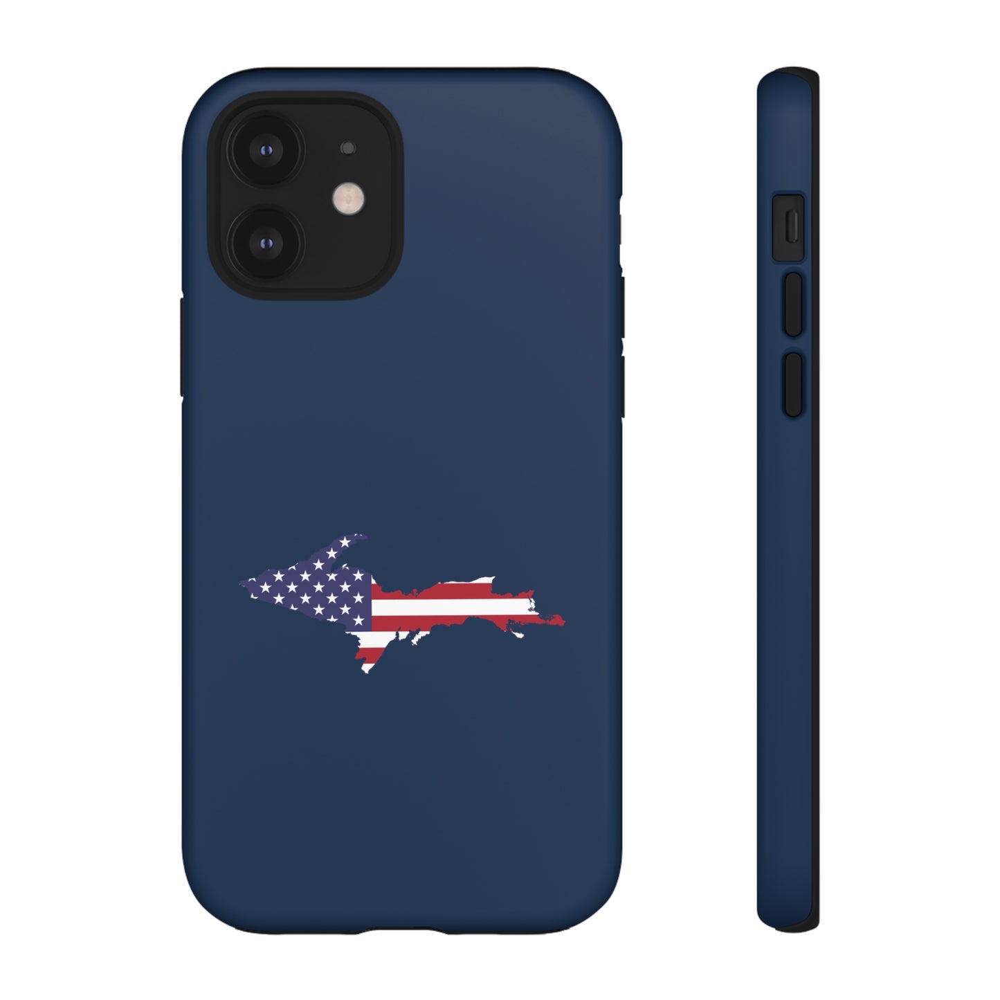 Michigan Upper Peninsula Tough Phone Case (Navy w/ UP USA Outline) | Apple iPhone