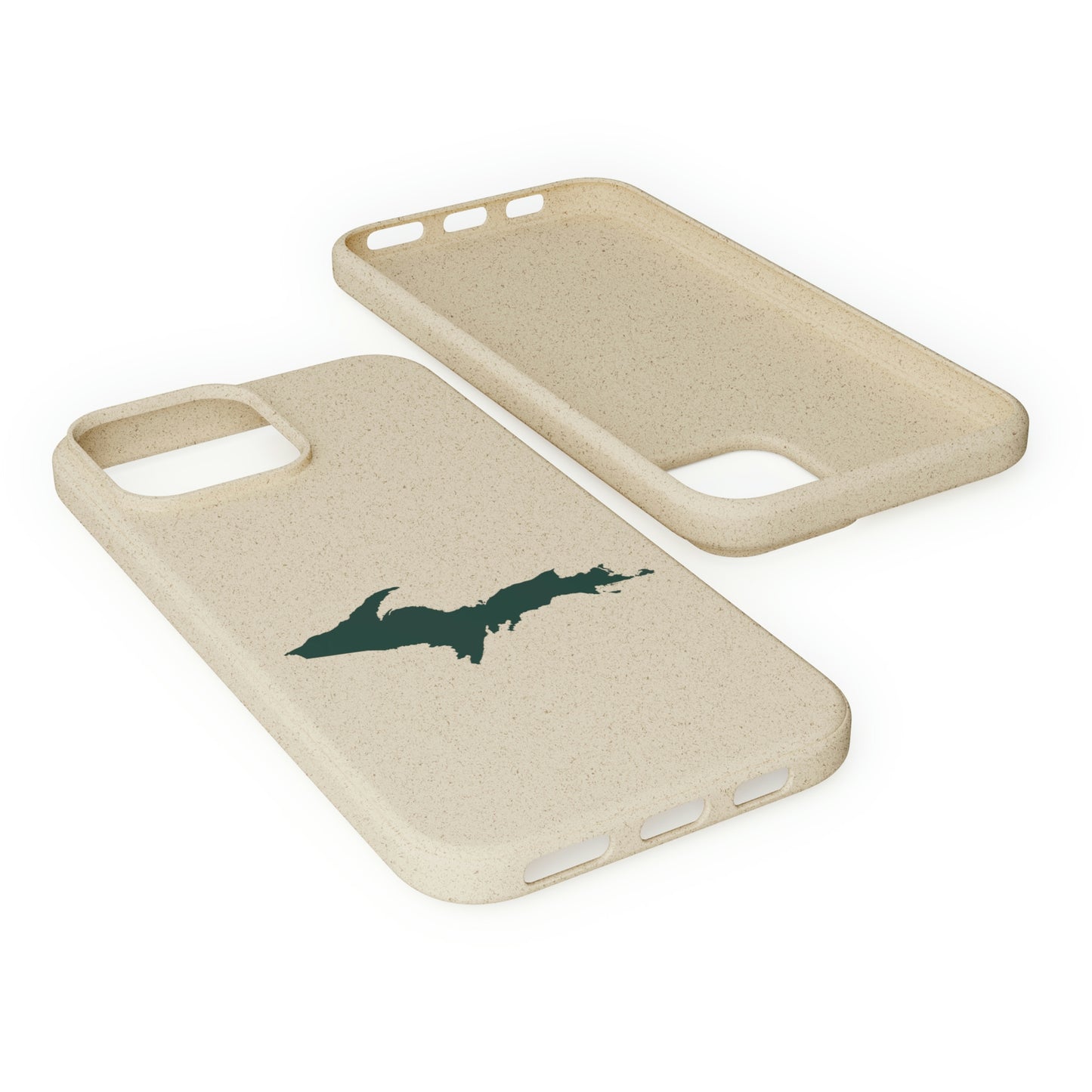 Michigan Upper Peninsula Biodegradable Phone Cases (w/ Green UP Outline) | Apple iPhone