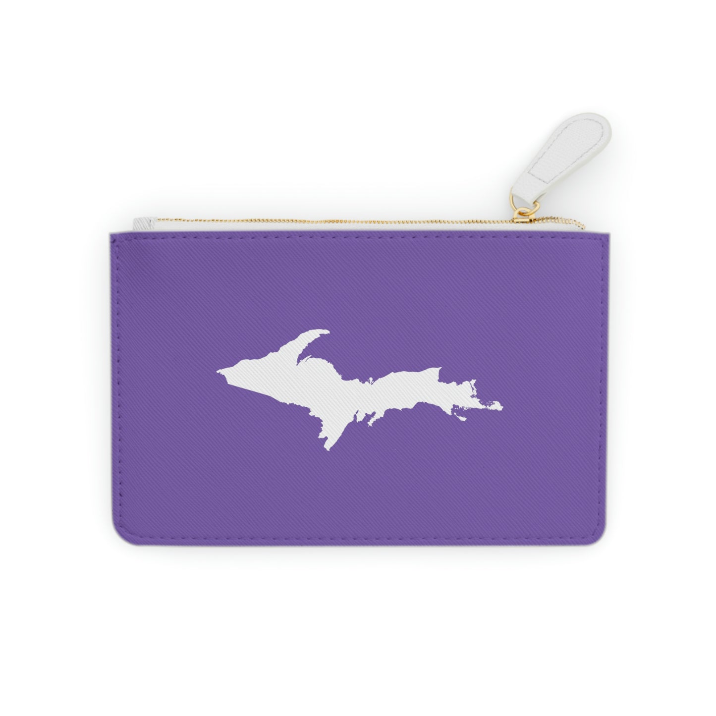 Michigan Upper Peninsula Mini Clutch Bag (Lake Iris w/ UP Outline)