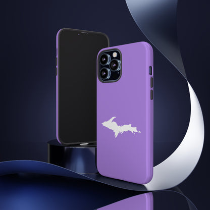 Michigan Upper Peninsula Tough Phone Case (Lavender w/ UP Outline) | Apple iPhone