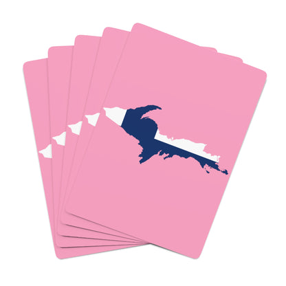 Michigan Upper Peninsula Poker Cards ('67 Caddie Pink w/ UP Finland Flag Outline)