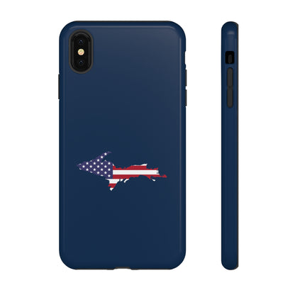 Michigan Upper Peninsula Tough Phone Case (Navy w/ UP USA Outline) | Apple iPhone