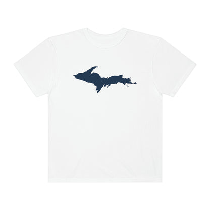 Michigan Upper Peninsula T-Shirt (w/ Navy UP Outline) | Unisex Garment-Dyed