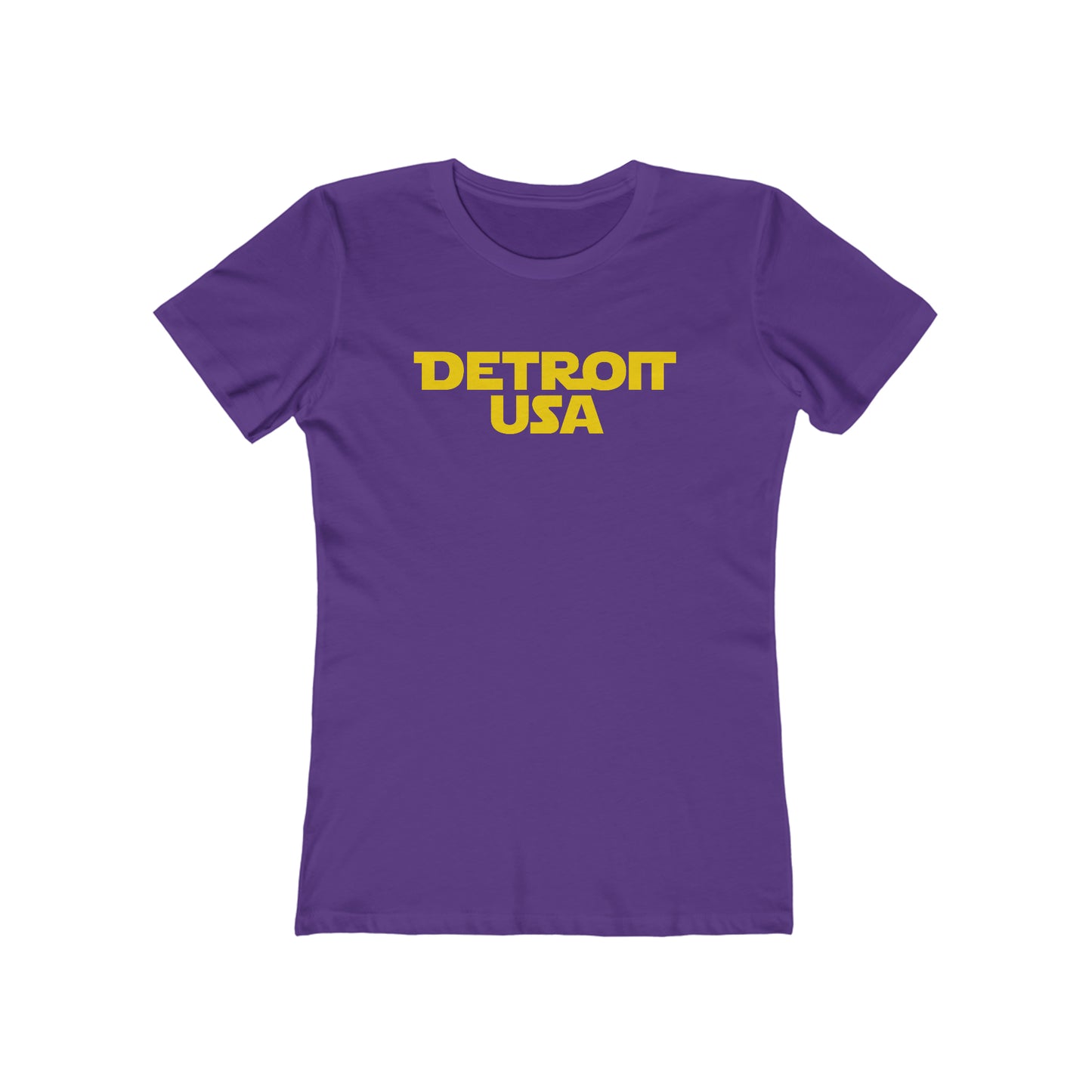 'Detroit USA' T-Shirt (1970s Epic Sci-Fi Parody) | Women's Boyfriend Cut