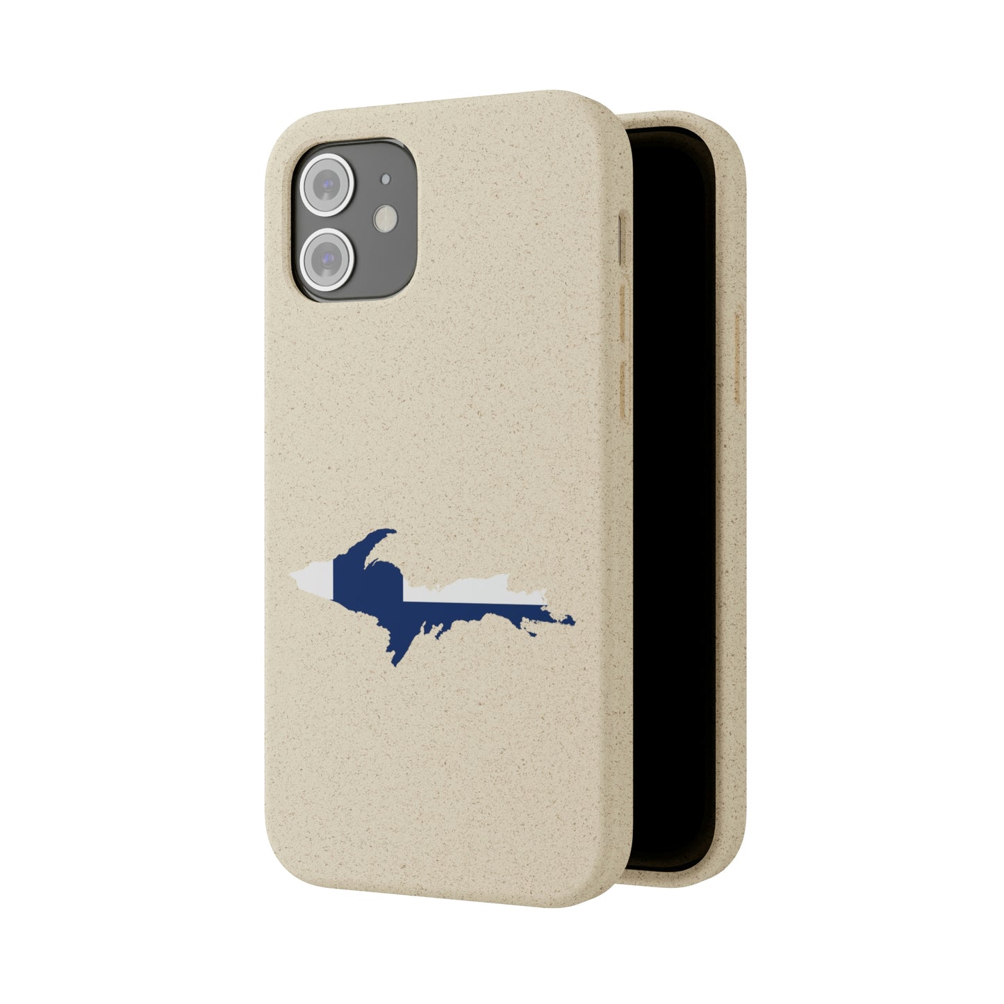 Michigan Upper Peninsula Biodegradable Phone Cases (w/ UP Finland Flag Outline) | Apple iPhone