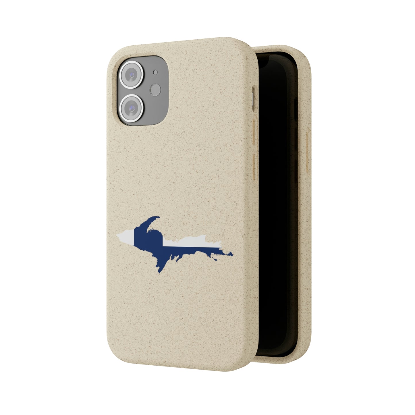 Michigan Upper Peninsula Biodegradable Phone Cases (w/ UP Finland Flag Outline) | Apple iPhone