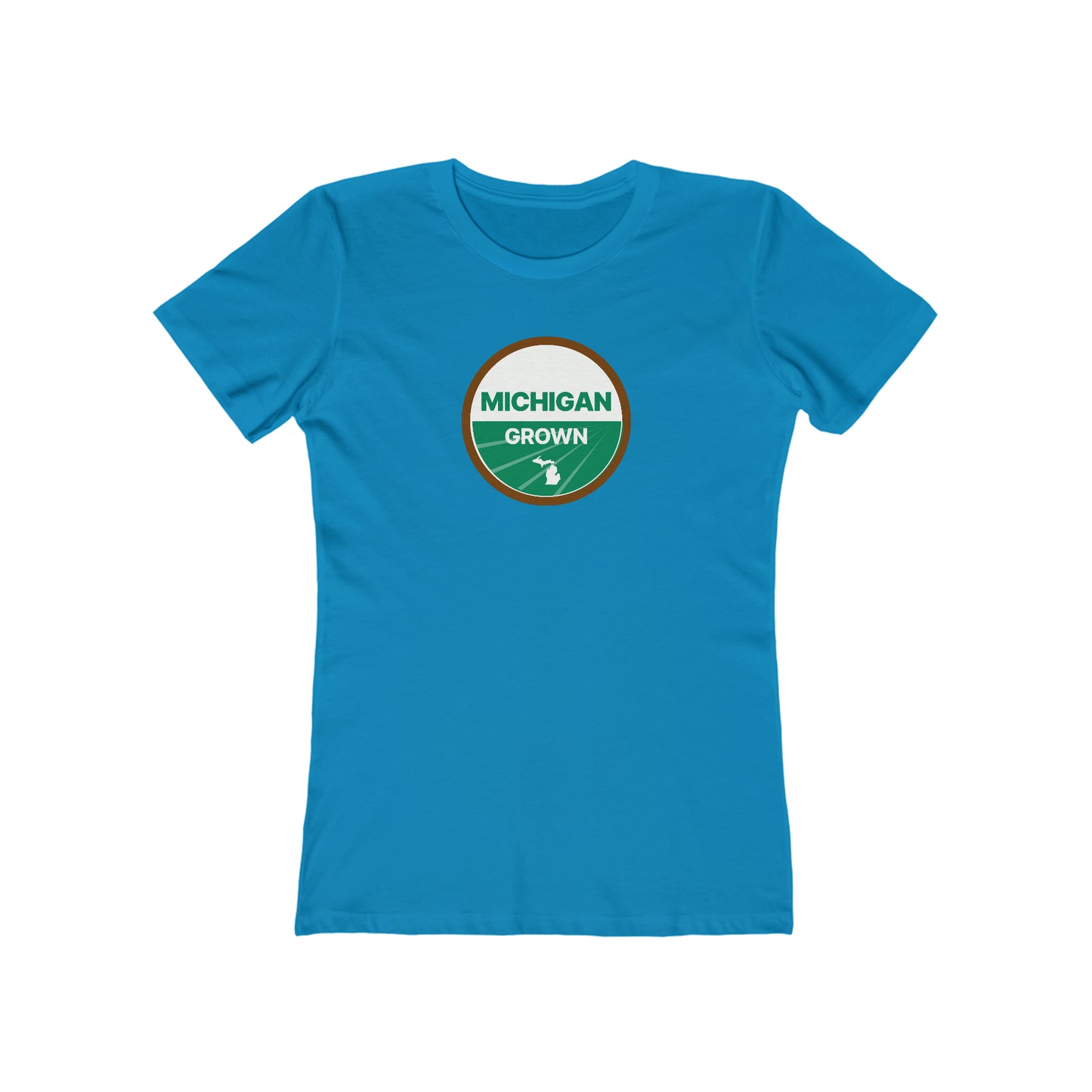 'Michigan Grown' T-Shirt (Agricultural Certification Parody) | Women's Boyfriend Cut