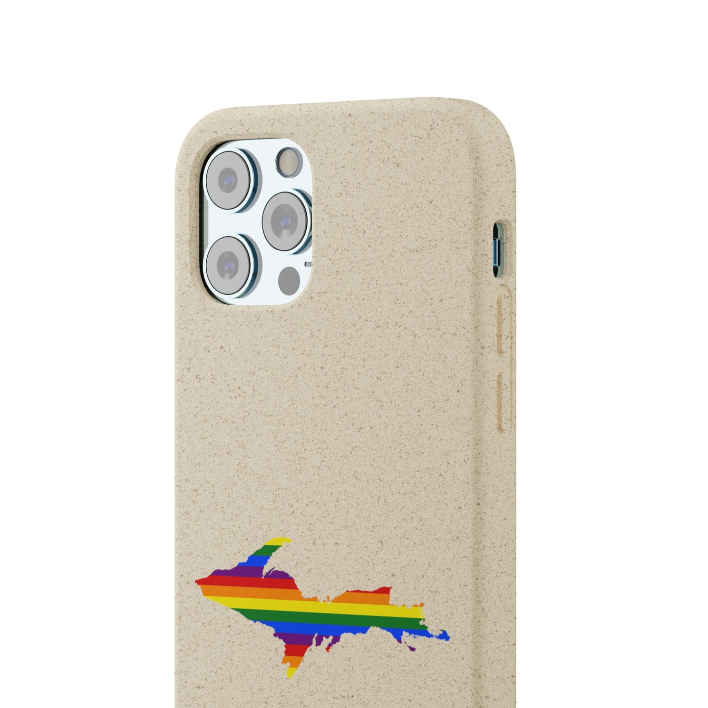 Michigan Upper Peninsula Biodegradable Phone Cases (w/ UP Pride Flag Outline) | Apple iPhone