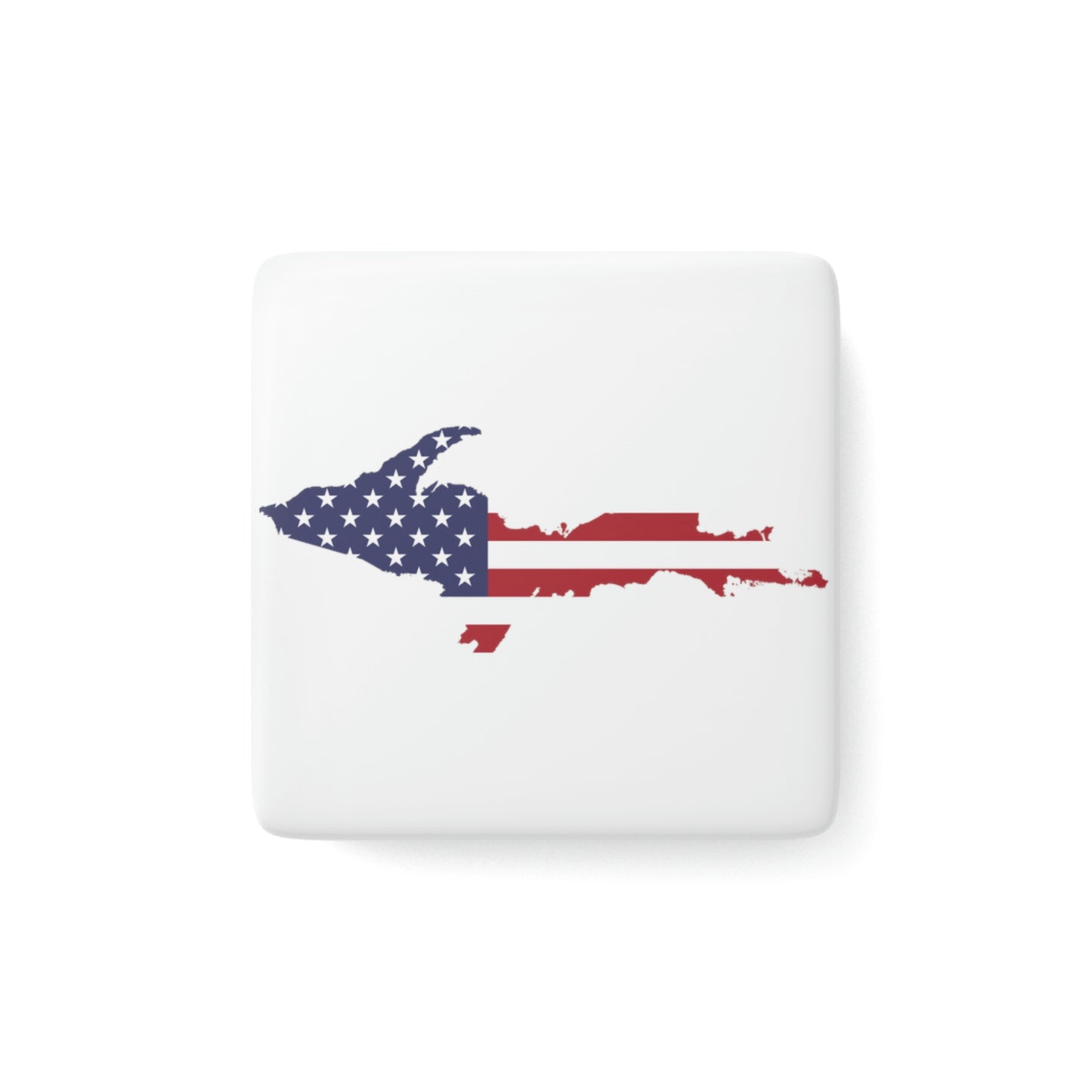 Michigan Upper Peninsula Porcelain Magnet (w/ UP USA Flag Outline)