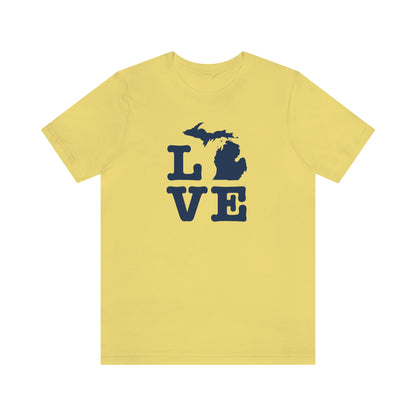 Michigan 'Love' T-Shirt (Typewriter Font) | Unisex Standard Fit