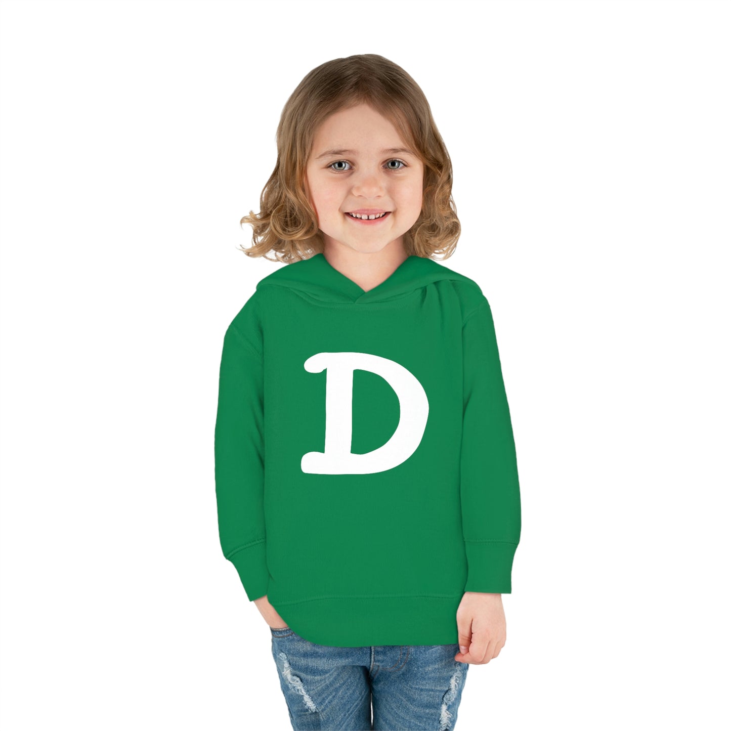 Detroit 'Old French D' Hoodie (White/Navy Full Body Outline) | Unisex Toddler