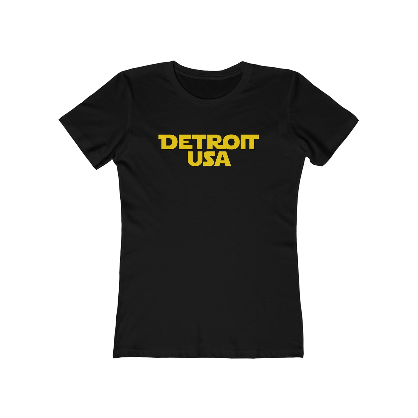 'Detroit USA' T-Shirt (1970s Epic Sci-Fi Parody) | Women's Boyfriend Cut