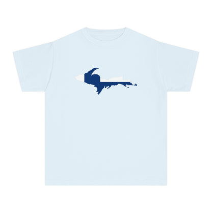 Michigan Upper Peninsula T-Shirt (w/ UP Finland Flag Outline) | Youth Garment-Dyed