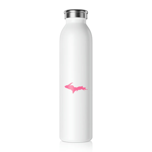 Michigan Upper Peninsula Water Bottle (w/ Pink UP Outline) | 20oz Double-Walled