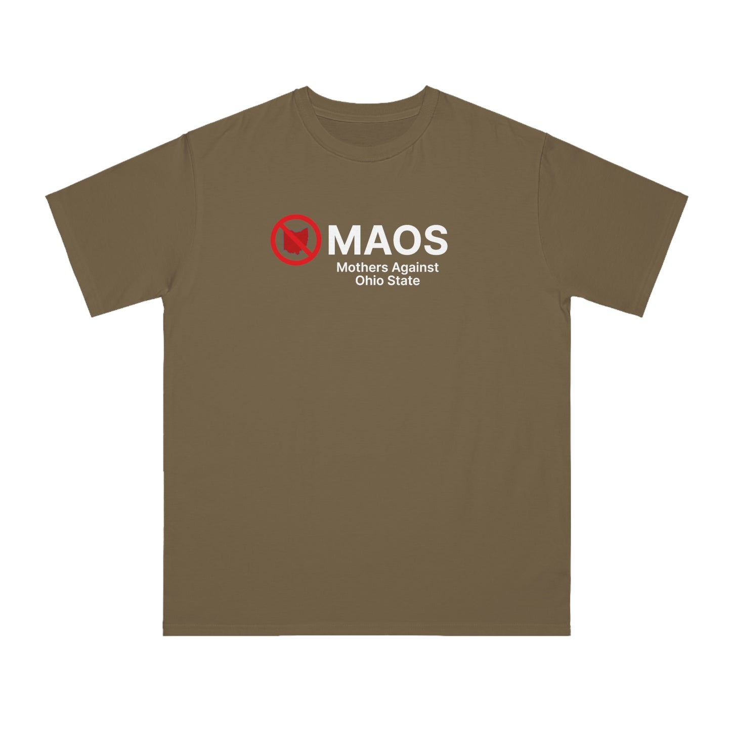 'MAOS Mothers Against Ohio State' T-Shirt (Non-Profit Parody) | Organic Unisex