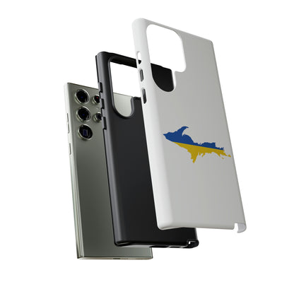 Michigan Upper Peninsula Tough Phone Case (w/ UP Ukraine Flag Outline) | Samsung & Pixel Android