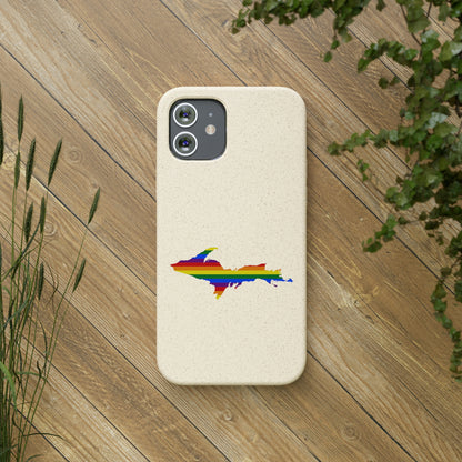 Michigan Upper Peninsula Biodegradable Phone Cases (w/ UP Pride Flag Outline) | Apple iPhone