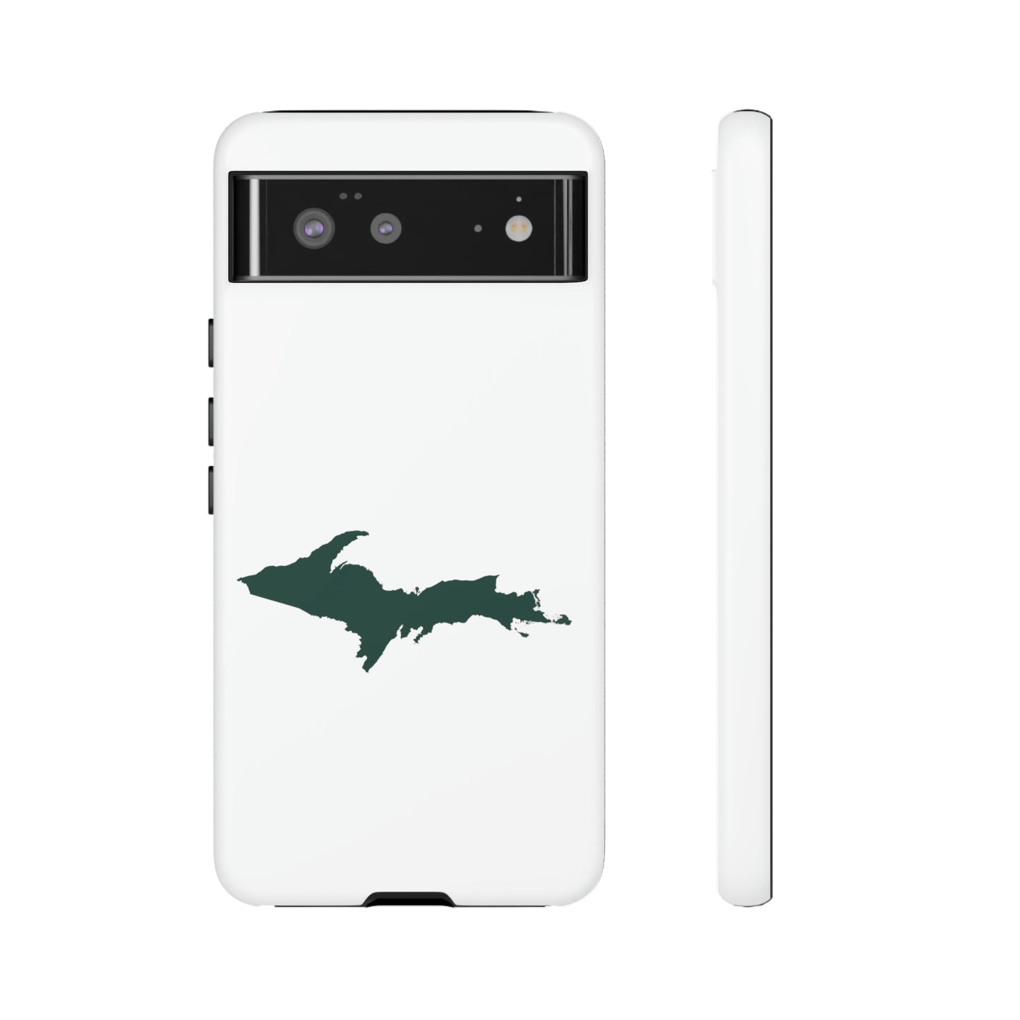 Michigan Upper Peninsula Tough Phone Case (w/ Green UP Outline) | Samsung & Pixel Android