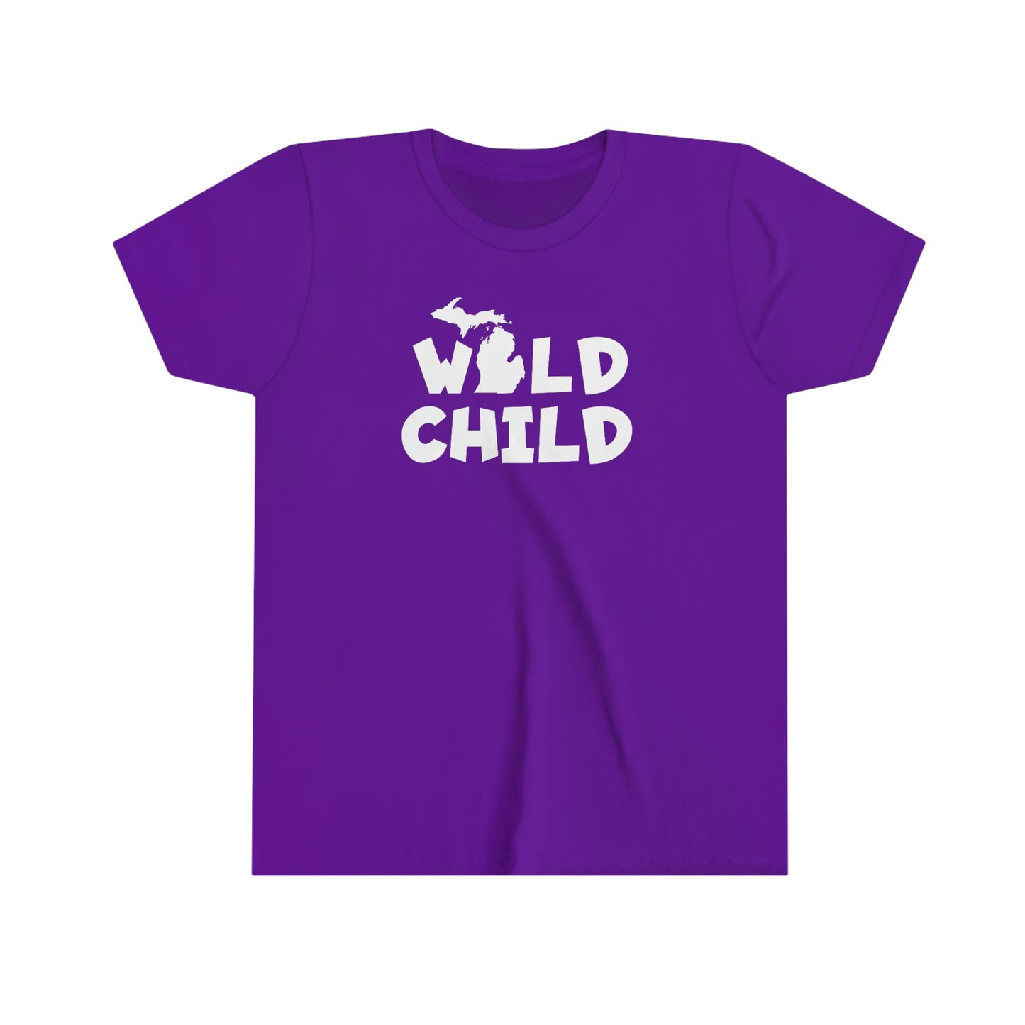 Michigan 'Wild Child' T-Shirt (Whimsical Sans Font) | Youth Short Sleeve