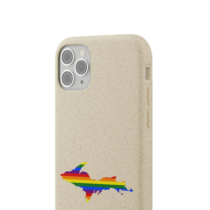 Michigan Upper Peninsula Biodegradable Phone Cases (w/ UP Pride Flag Outline) | Apple iPhone