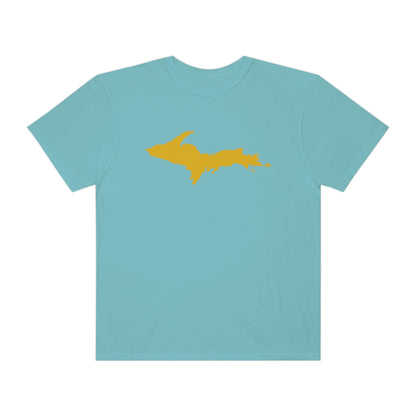 Michigan Upper Peninsula T-Shirt (w/ Gold UP Outline) | Unisex Garment-Dyed