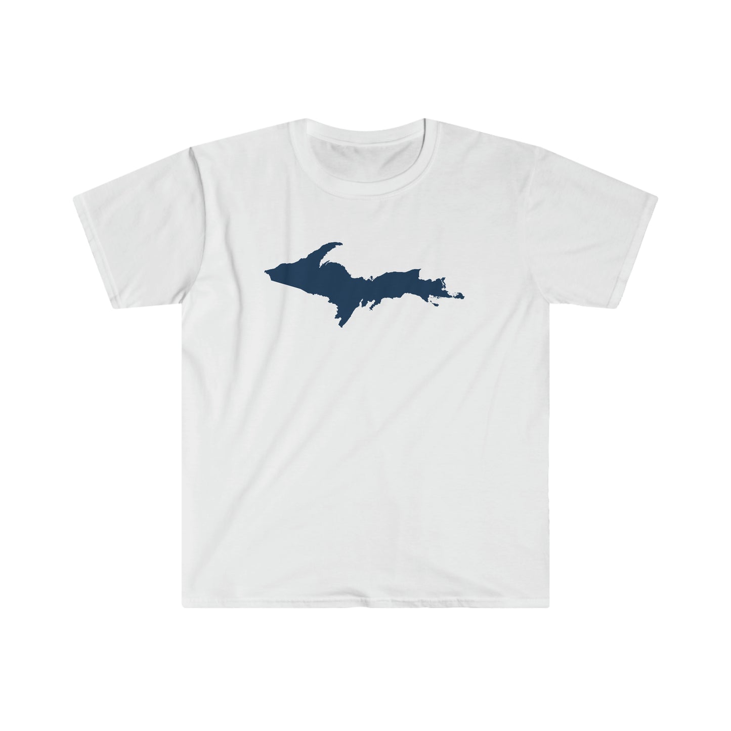 Michigan Upper Peninsula T-Shirt (w/ Navy UP Outline) | Unisex Budget