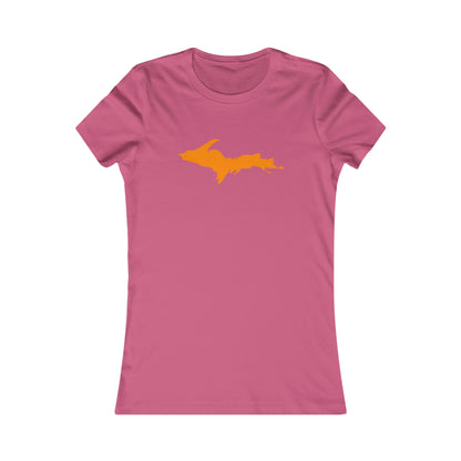 Michigan Upper Peninsula T-Shirt (w/ Orange UP Outline) | Women's Slim Fit