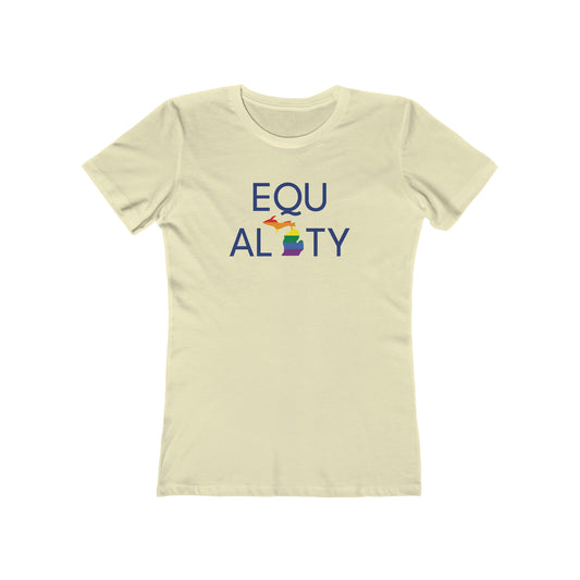 'Equality' T-Shirt (w/ LGBTQ Pride Colors) | Women's Boyfriend Cut