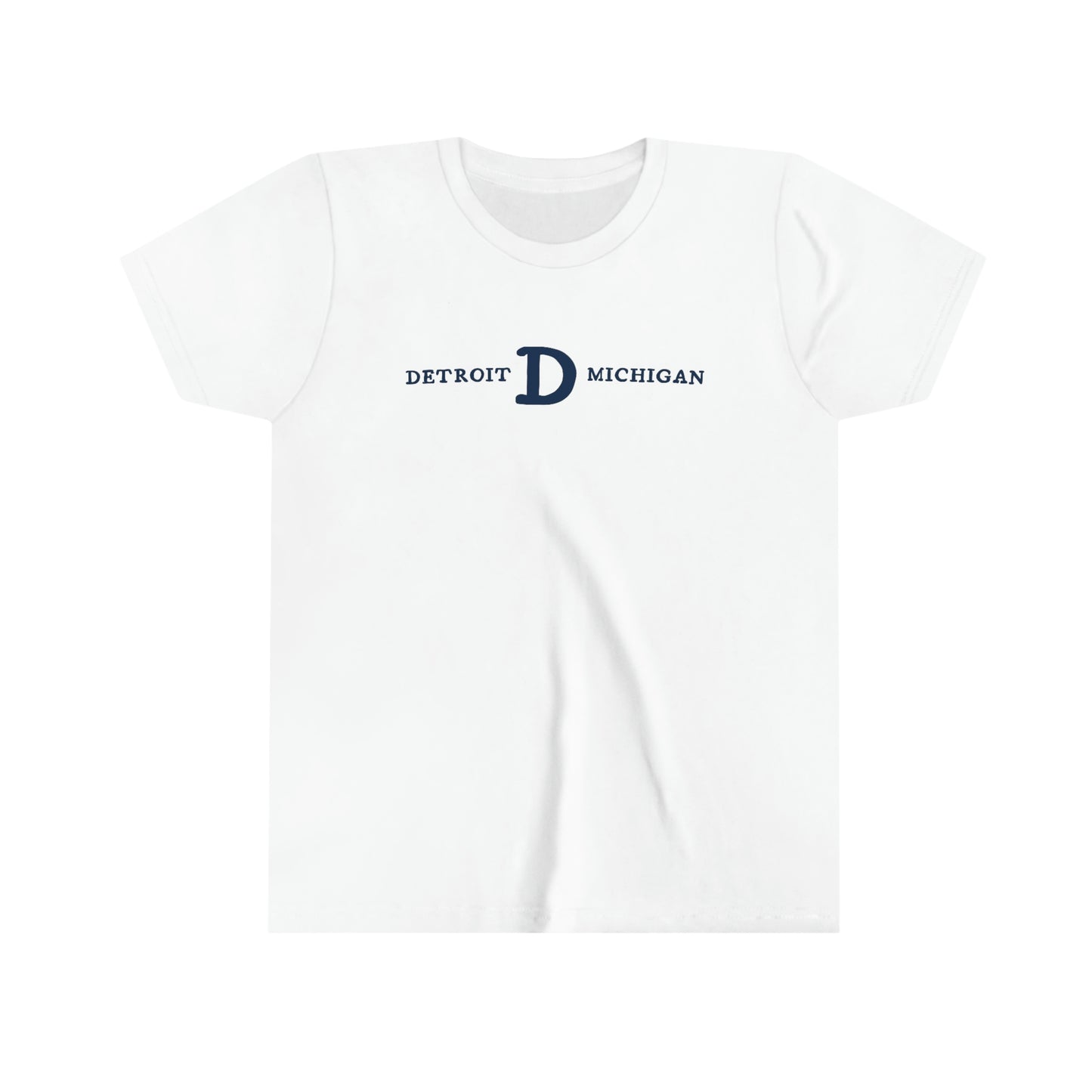 'Detroit Michigan' T-Shirt (w/Old French D) | Youth Short Sleeve