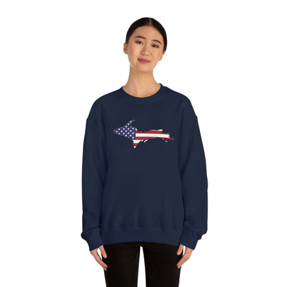 Michigan Upper Peninsula Sweatshirt (w/ UP USA Flag Outline) | Unisex Standard