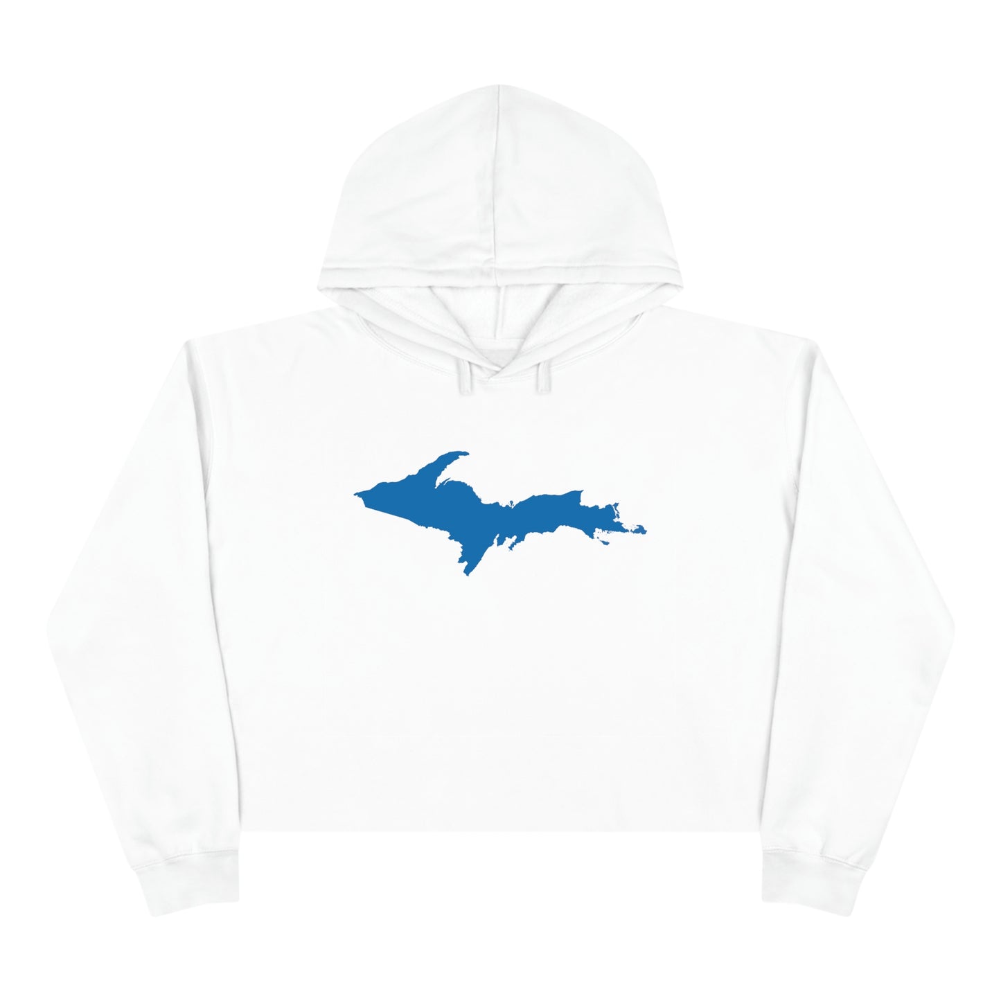 Michigan Upper Peninsula Cropped Hoodie (w/ Azure UP Outline)