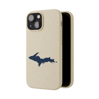 Michigan Upper Peninsula Biodegradable Phone Cases (w/ Navy UP Outline) | Apple iPhone