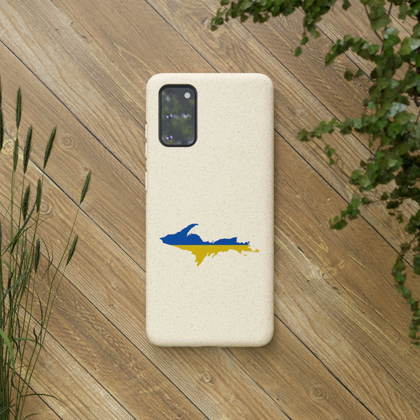 Michigan Upper Peninsula Biodegradable Phone Cases (w/ UP Ukraine Flag Outline) | Samsung Android