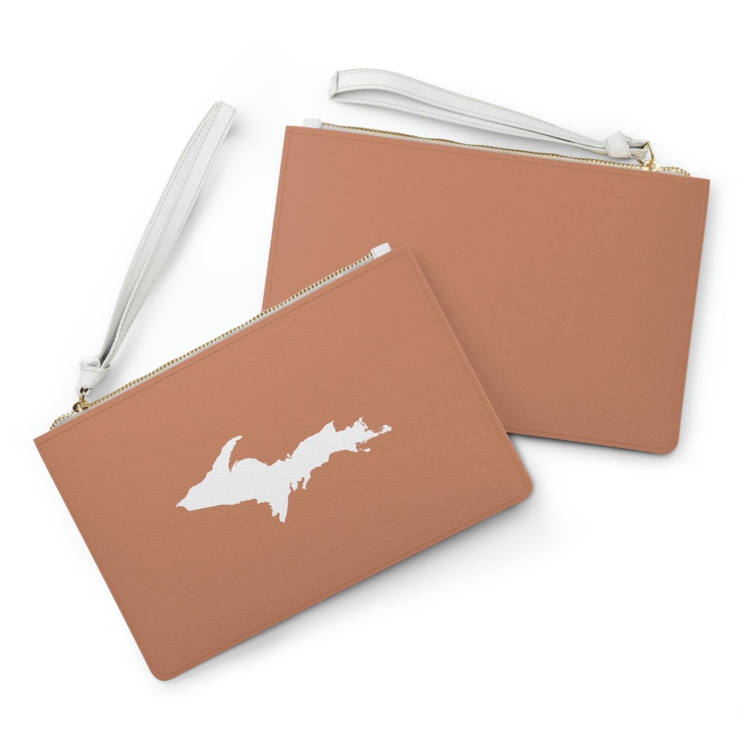 Michigan Upper Peninsula Clutch Bag (Copper Color w/UP Outline)