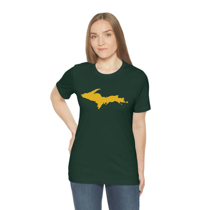 Michigan Upper Peninsula T-Shirt (w/ Gold UP Outline) | Unisex Standard Fit