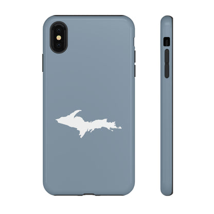 Michigan Upper Peninsula Tough Phone Case (B24 Liberator Grey w/ UP Outline) | Apple iPhone