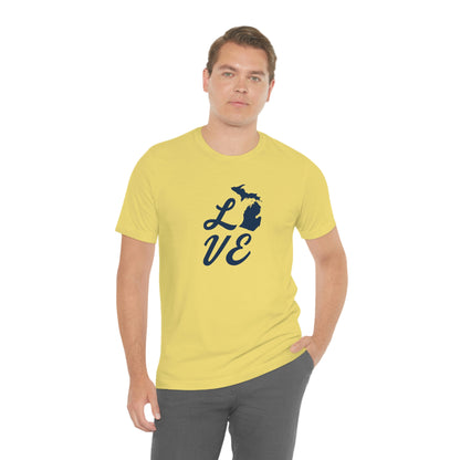 Michigan 'Love' T-Shirt (Retro Script Font) | Unisex Standard Fit