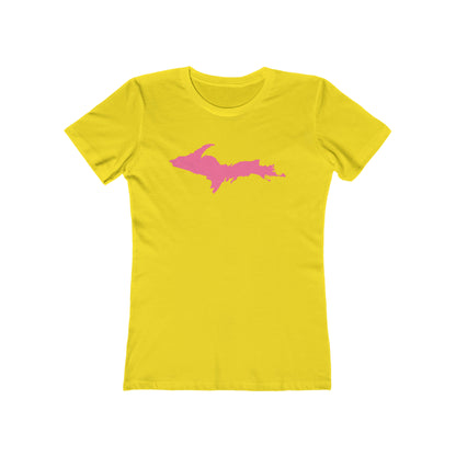 Upper Peninsula T-Shirt (w/ Pink UP Outline) | Women's Boyfriend Cut