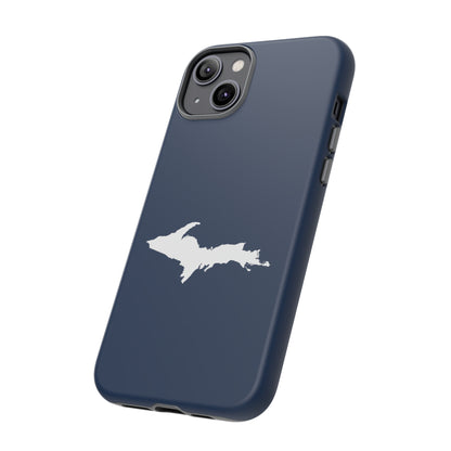 Michigan Upper Peninsula Tough Phone Case (Navy w/ UP Outline) | Apple iPhone