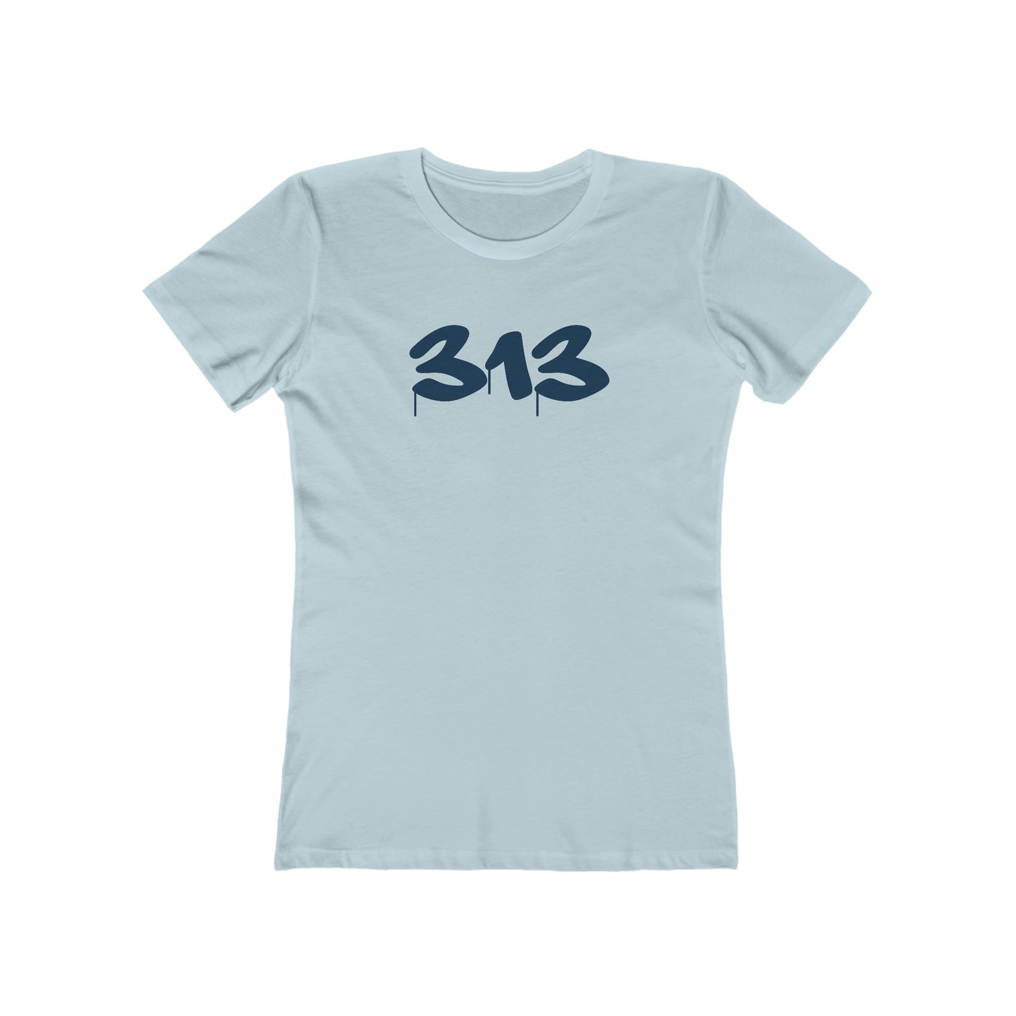 Detroit '313' T-Shirt (Tag Font) | Women's Boyfriend Cut