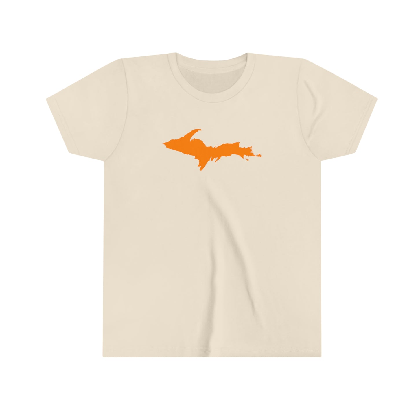 Michigan Upper Peninsula T-Shirt (w/ Orange UP Outline) | Youth Short Sleeve