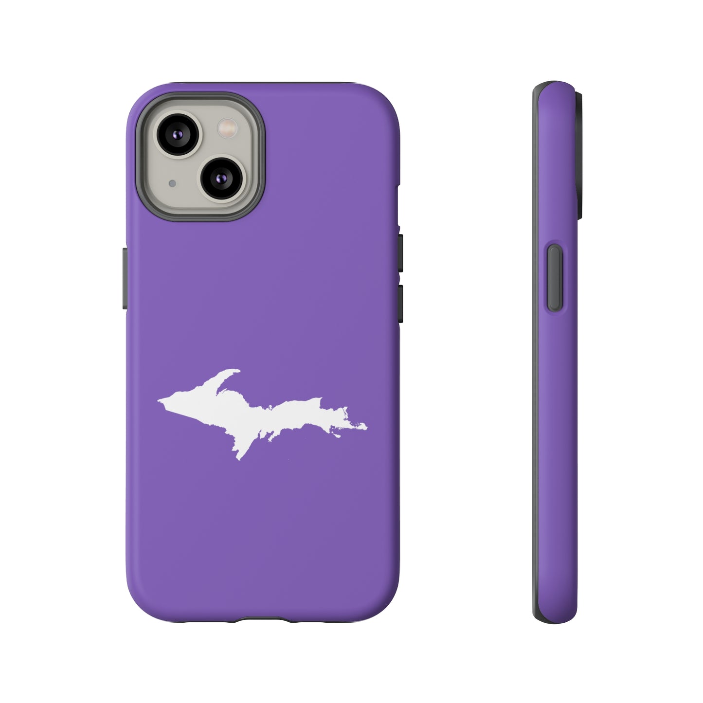 Michigan Upper Peninsula Tough Phone Case (Lake Iris w/ UP Outline) | Apple iPhone