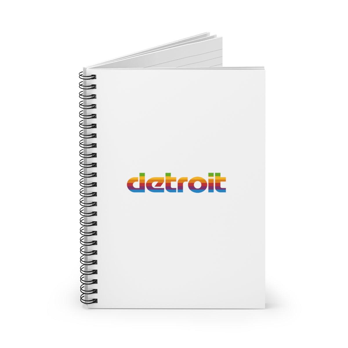 'Detroit' Ruled Spiral Notebook (1980s Pomaceous Computer Parody) - Circumspice Michigan