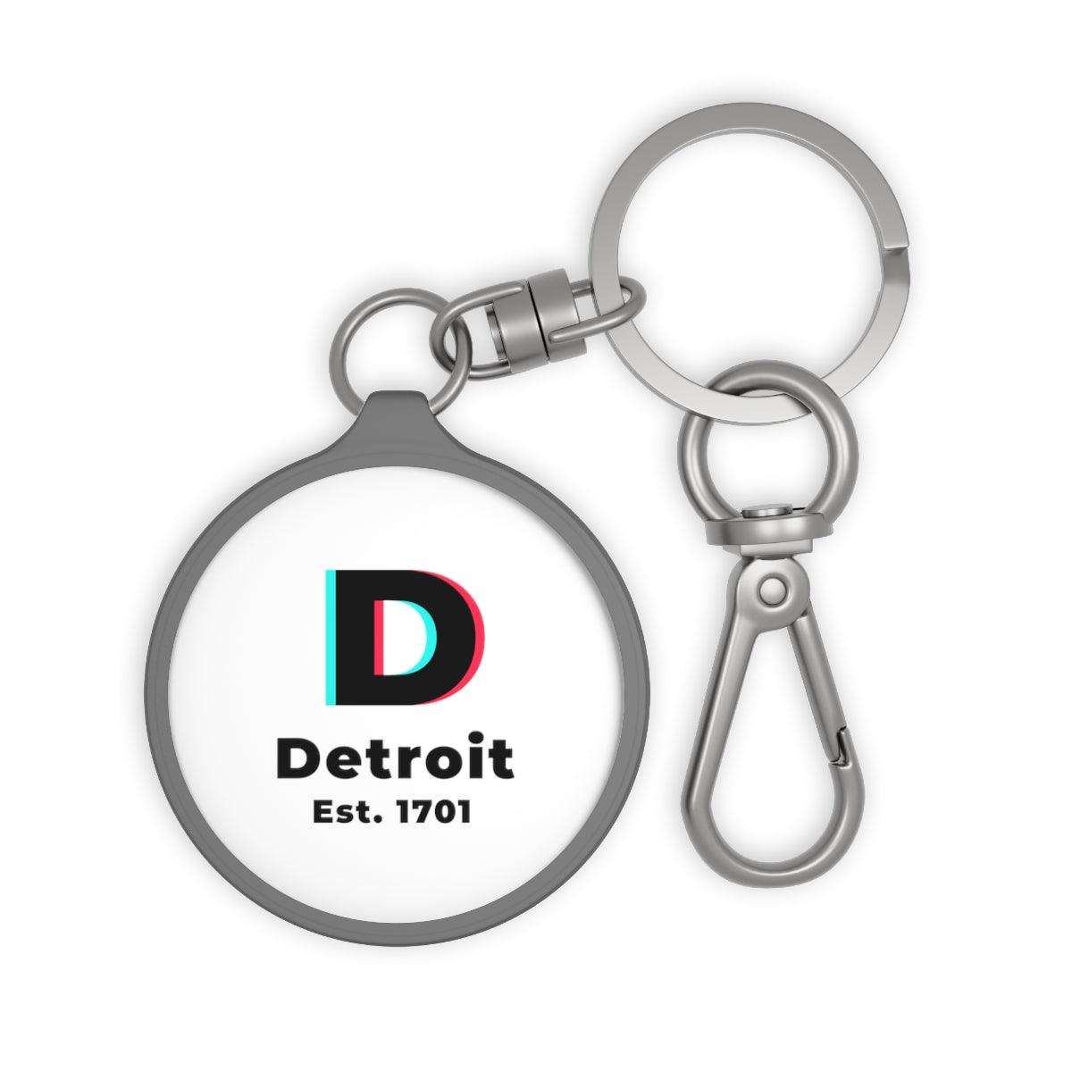'Detroit Est. 1701' Keyring (Social Media Parody) - Circumspice Michigan