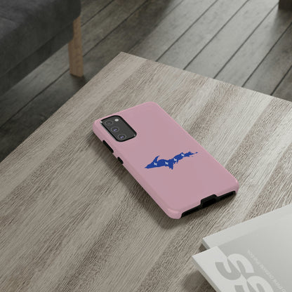 Michigan Upper Peninsula Tough Phone Case (Pink w/ UP Quebec Flag Outline) | Samsung & Pixel Android