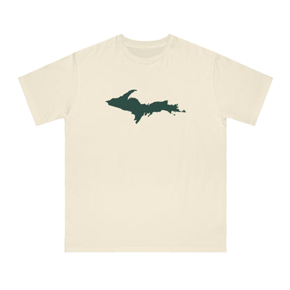 Michigan Upper Peninsula T-Shirt (w/ Green UP Outline) | Organic Unisex