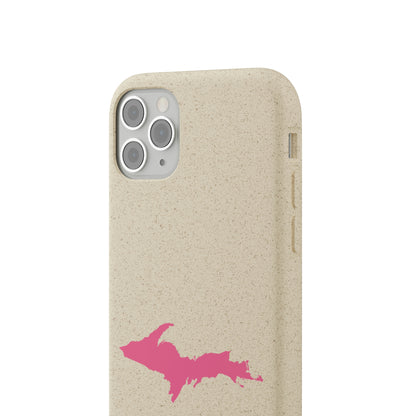 Michigan Upper Peninsula Biodegradable Phone Cases (w/ Pink UP Outline) | Apple iPhone