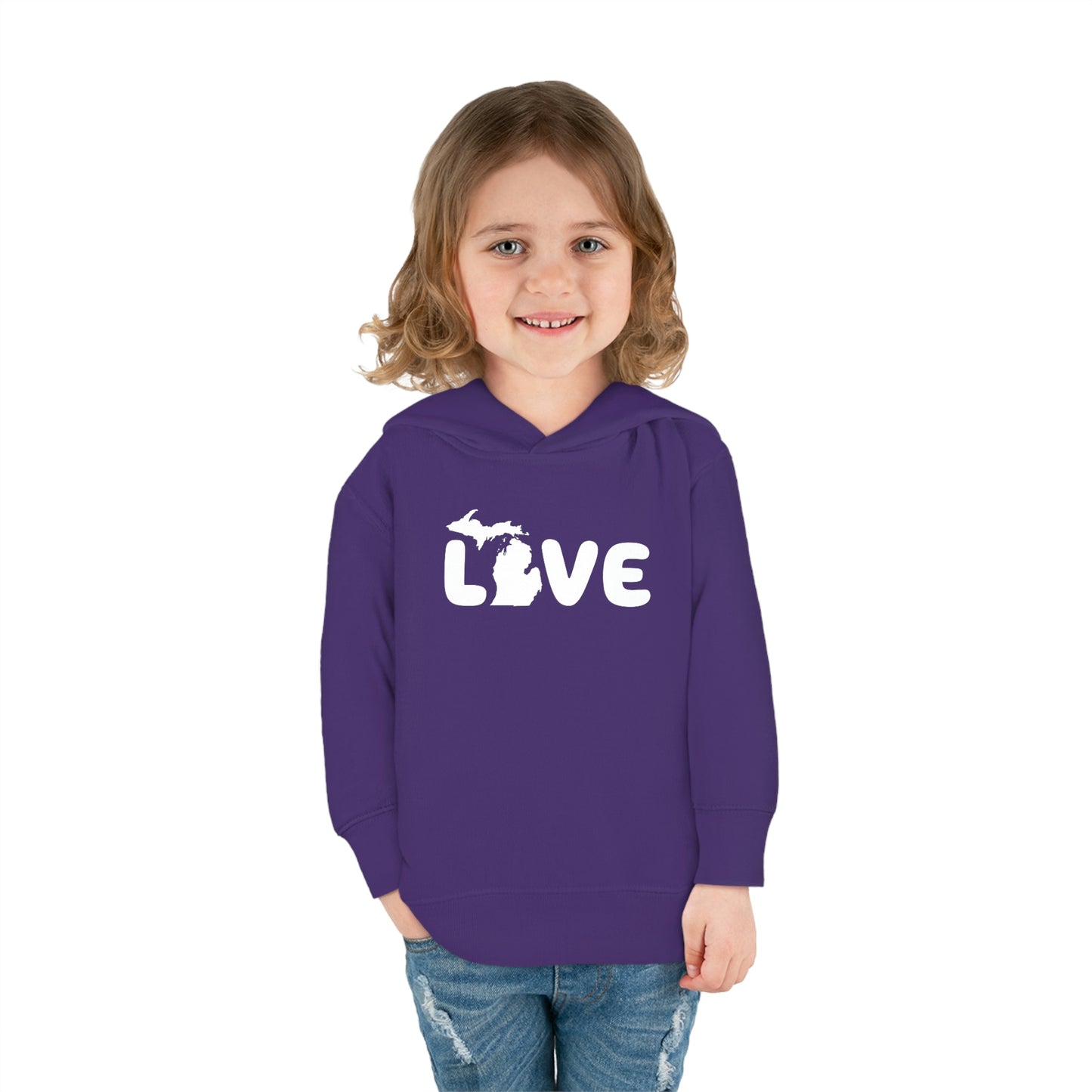 Michigan 'Love' Hoodie (Rounded Children's Font) | Unisex Toddler