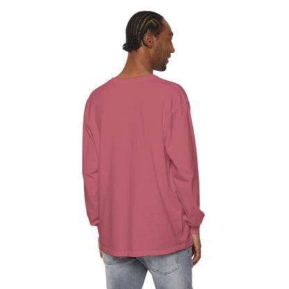 Michigan Upper Peninsula Garment-Dyed T-Shirt (w/ UP Finland Flag Outline) | Unisex Long Sleeve