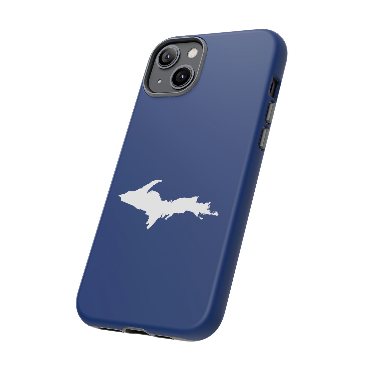 Michigan Upper Peninsula Tough Phone Case (Dearborn Blue w/ UP Outline) | Apple iPhone